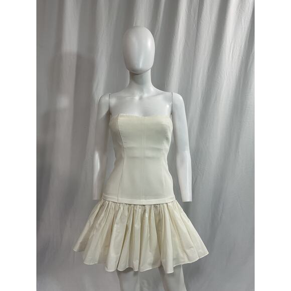 Cinq A Sept 'Amanda' White Strapless Mini Dress Size 2 - Picture 2 of 5